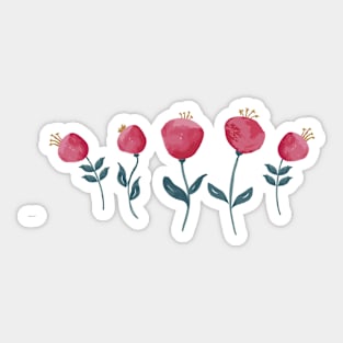 Darling Pink Fantasy Rosa in a Row Sticker